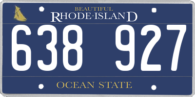 RI license plate 638927