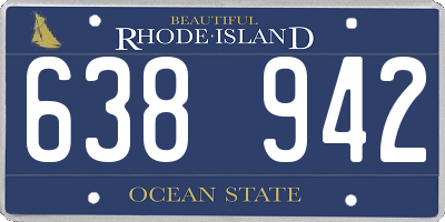 RI license plate 638942