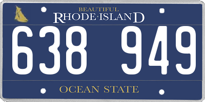 RI license plate 638949