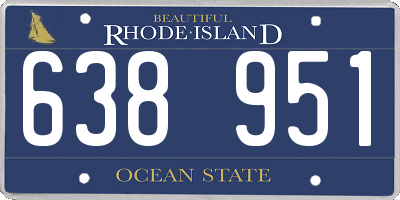 RI license plate 638951