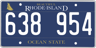 RI license plate 638954