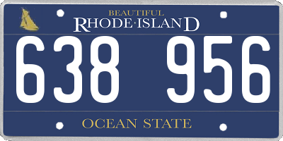 RI license plate 638956