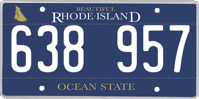 RI license plate 638957