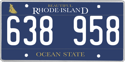 RI license plate 638958