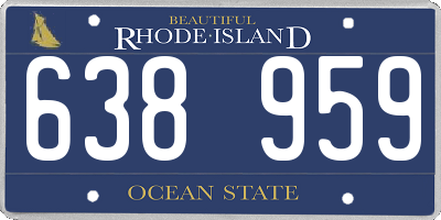 RI license plate 638959