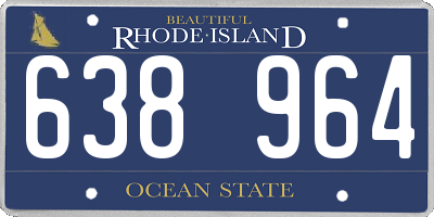 RI license plate 638964