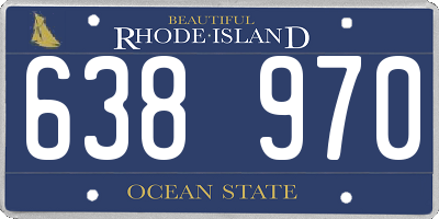 RI license plate 638970