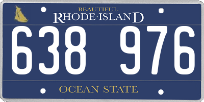 RI license plate 638976