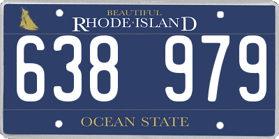 RI license plate 638979
