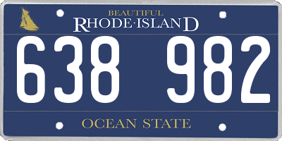 RI license plate 638982