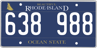 RI license plate 638988
