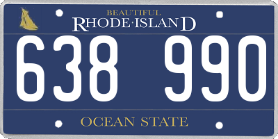 RI license plate 638990
