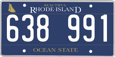 RI license plate 638991