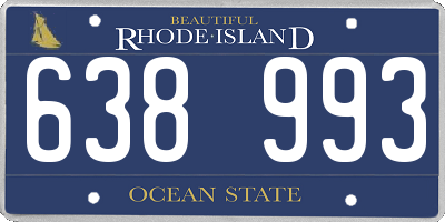 RI license plate 638993