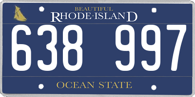 RI license plate 638997