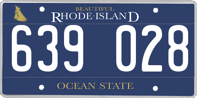 RI license plate 639028