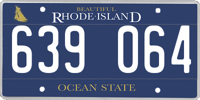 RI license plate 639064