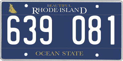RI license plate 639081
