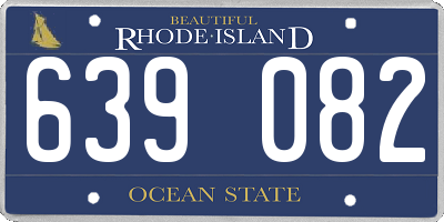 RI license plate 639082