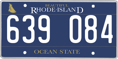 RI license plate 639084