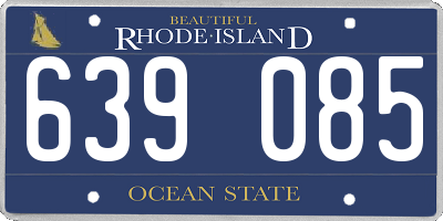 RI license plate 639085