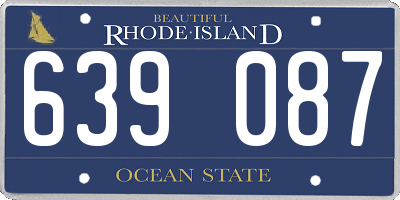 RI license plate 639087