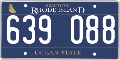 RI license plate 639088