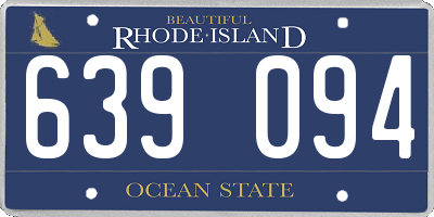 RI license plate 639094