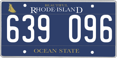 RI license plate 639096