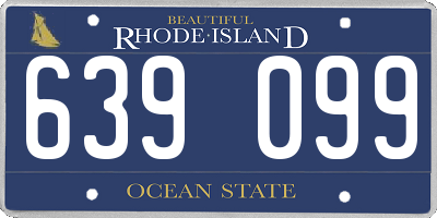 RI license plate 639099