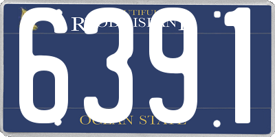 RI license plate 6391