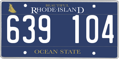 RI license plate 639104