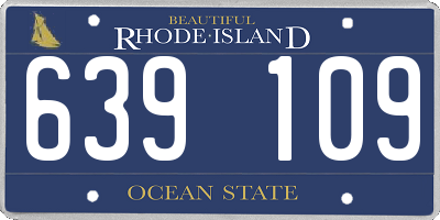 RI license plate 639109