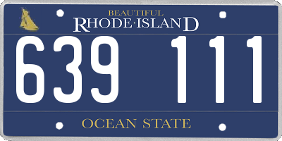 RI license plate 639111
