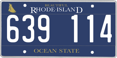 RI license plate 639114