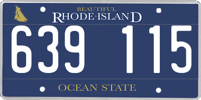 RI license plate 639115