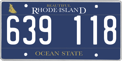 RI license plate 639118
