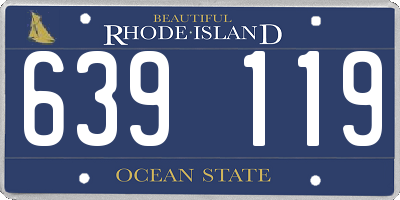RI license plate 639119