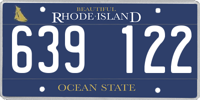 RI license plate 639122