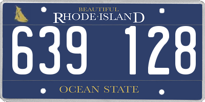RI license plate 639128