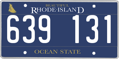 RI license plate 639131