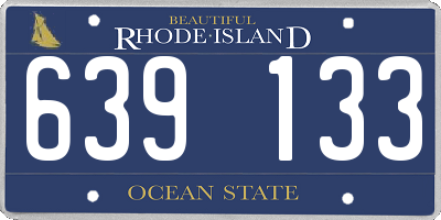 RI license plate 639133