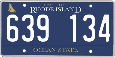 RI license plate 639134