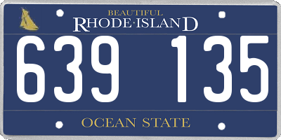 RI license plate 639135