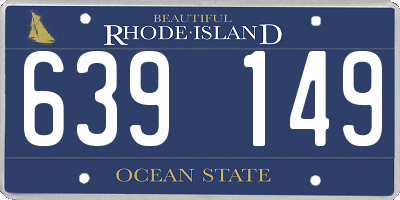 RI license plate 639149