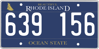 RI license plate 639156