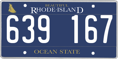 RI license plate 639167