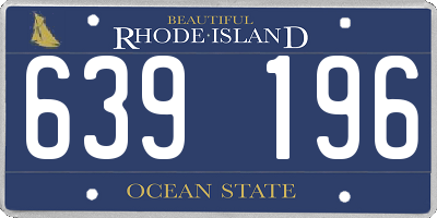 RI license plate 639196