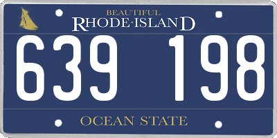 RI license plate 639198