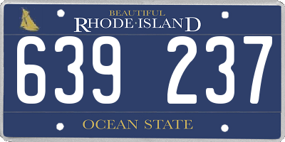 RI license plate 639237